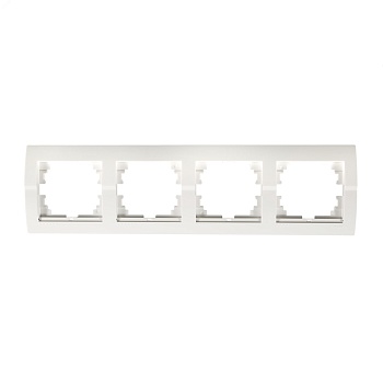 DERIY Рамка х4 гориз. белый 702-0200-149
