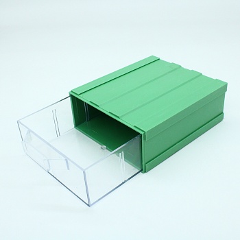 Бокс для р/дет К- 2 прозрачные/цветные - Пластиковый контейнер для хранения крепежа, радиоэлектронных комплектующих, любых небольших деталей