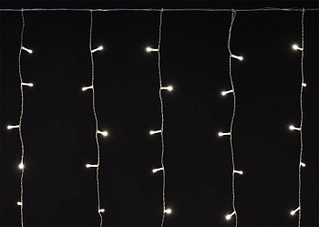 Гирлянда "Занавес" 2х2м 240LED тепл. бел. IP44 провод прозр. 230В транзит LGDU201-1-240-L2-T-S-44