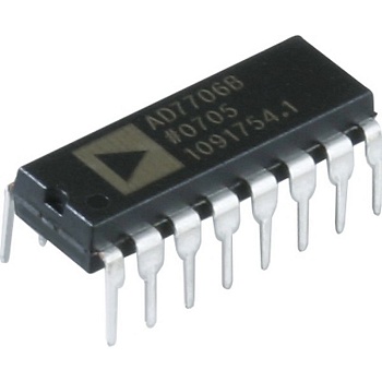 AD7706BNZ - Трехканальный, 16-разрядный сигма-дельта АЦП с дифференциальным входом, питание 3В/5В, потребляемая мощность 1 мВт