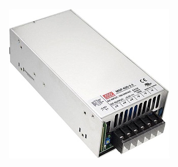 MSP-600-36 - AC-DC, med, ККМ, 630Вт, вход 85…264В AC, 47…63Гц /120…370В DC, выход 36В/17.5A,  рег. вых 28.8…39.6В, изоляция 4000В AC, в кожухе 218х105х63.5мм, -40…+70°С, выход SB 5В/0.3А