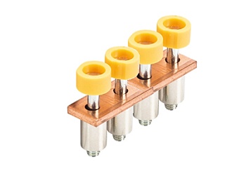 Соед. мостик IVB WK4 E/U-4 - Соединительная перемычка, винтовая, изолированная, 4 полюса, для клемм: WK 4 E/U; WKM 4/15