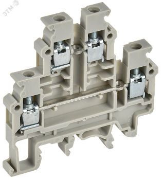 Колодка клеммная CTS-ML 2 ур. 4мм2 серая YCT13-00-2-K03-004