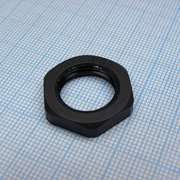 DLM-PG9P (black) - Гайка для крепления кабель ввода на панель