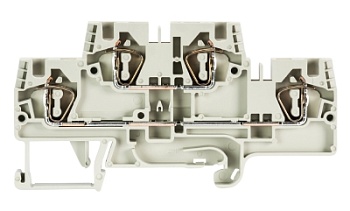 Клемма этажн. WKFN 4 E/35 - Этажная клемма, тип фиксации провода: пружинный, номинальное сечение: 4 мм кв., 32A, 500V, ширина: 6 мм, цвет: серый, тип монтажа: DIN 35