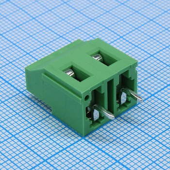 DG130-7.62-02P-14-00A(H) - Винтовой клеммный блок c рельефной обоймой, 2 контакта. Серия DG130-7.62