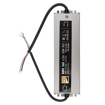 Блок питания для светодиодной ленты 150Вт 6.25А 24В IP67 BSPS влагозащ. метал. Pro JazzWay 5024212