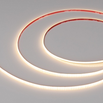 Лента COB-X400-3mm 24V Warm3000 (4.8 W/m, IP20, CSP, 5m) 041745 - Лента COB сплошной засветки без видимых светодиодов. Светодиоды CSP 400 шт/м. Цвет свечения ТЕПЛЫЙ 3000K, высокий индекс цветопередачи CRI>90, угол 180°. Мощность 4.8 Вт/м, питание 24 В. Ра