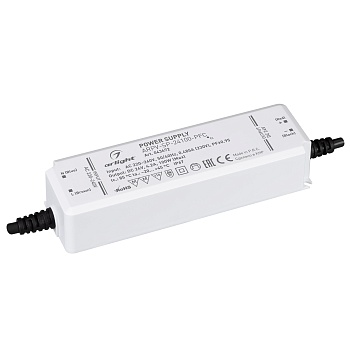 Блок питания ARPV-SP-24100-PFC (24V, 4.2A, 100W) 043672 - Источник напряжения с гальванической развязкой для светодиодных изделий. Входное напряжение 220-240 VAC. Выходные параметры: 24 В, 4,2 А, 100Вт. Встроенный PFC >0.95. Герметичный пластиковый корпус