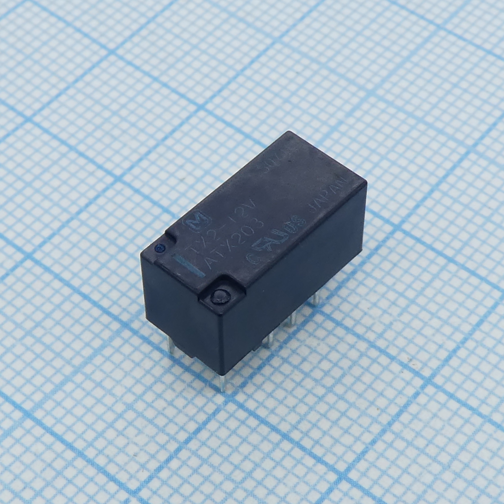 TX2-12V - Сигнальное реле 2А 12В, 2 Form C (DPDT-NO, NC)