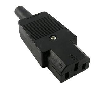 AC-102/K2417 - Разъем питания серии AC, розетка 3-х полюсная на кабель, 10А 250В
