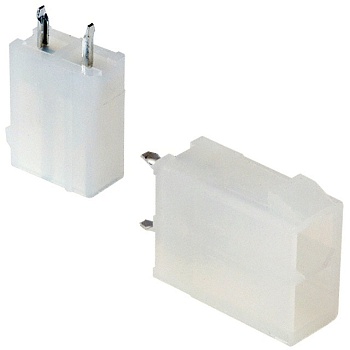 1586037-2 - Разъем питания на плату, Серия Mini Universal MATE-N-LOK, 2 контакта, Штекер, 4,2 мм