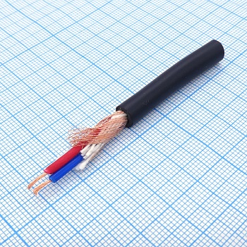 Провод   2-х жил.микрофонный D=6.5мм - в бухте 100м.