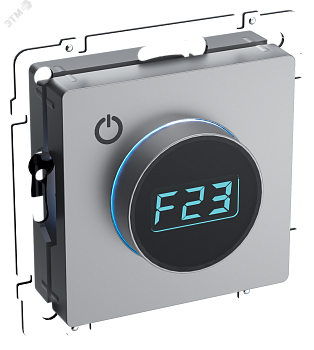 Термостат электронный с индикацией BRITE СП IP20 ТС10-1-БрС сталь BR-RT11-K46