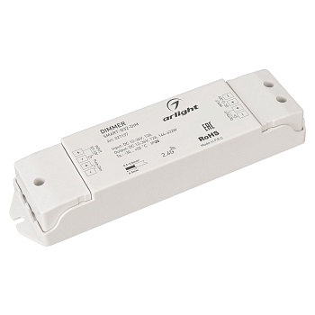 Диммер SMART-D32-DIM (12-36V, 12A, 0/1-10V) 027137 - Диммер для одноцветных источников света (0/1-10V). Питание/рабочее напряжение 12-36VDC, входной/выходной ток 12А, выходная мощность 144-432W. Корпус - PVC. Габариты 175х45х27 мм. Управляется 0/1-10V пан