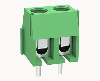 DG350-3.96-02P-12-00A(H) - Винтовой клеммный блок с защитой провода, 2 контакта. Серия DG350-3.96