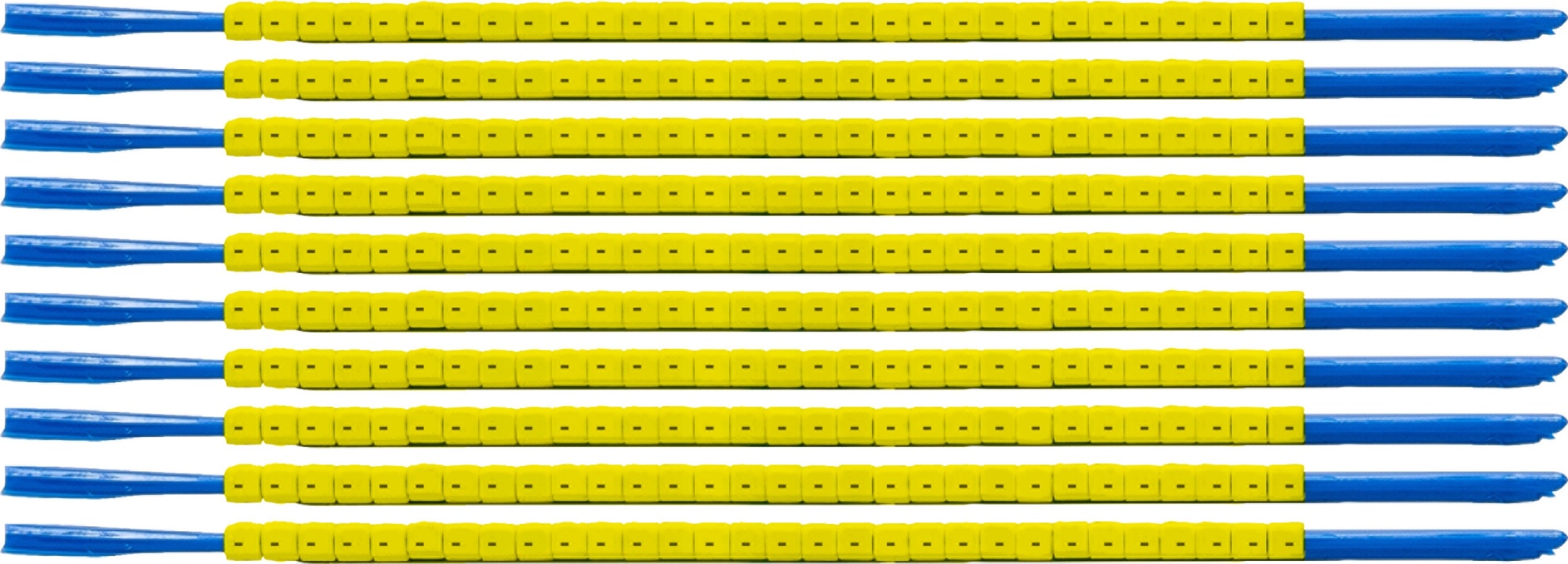 brd333036 - SCNG-07-MINUS клипсы жёлтые, 300шт/упак, для провода 1,9-2,4мм диаметра, легенда - (минус)