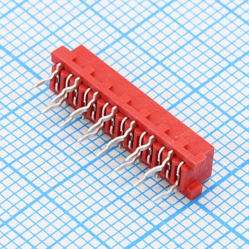DS1015-04-14R6XB - Розетка на плату IDC Micro Match 14 контактов, шаг 2.54мм, 250В 1.2А, монтаж в отверстия