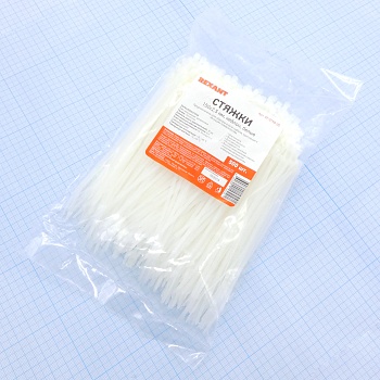 Стяжка 2.5*150 белая (500 шт) - Стяжка кабельная нейлоновая