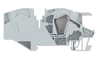 Клемма WKIF 16/35 - Проходная клемма, тип фиксации провода: пружинный, номинальное сечение: 16 мм кв., 76A, 800V, ширина: 12 мм, цвет: серый, тип монтажа: DIN 35