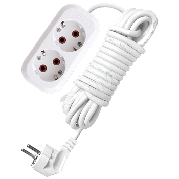 Удлинитель бытовой 2х5м с заземлением 10А У10-553 553-05