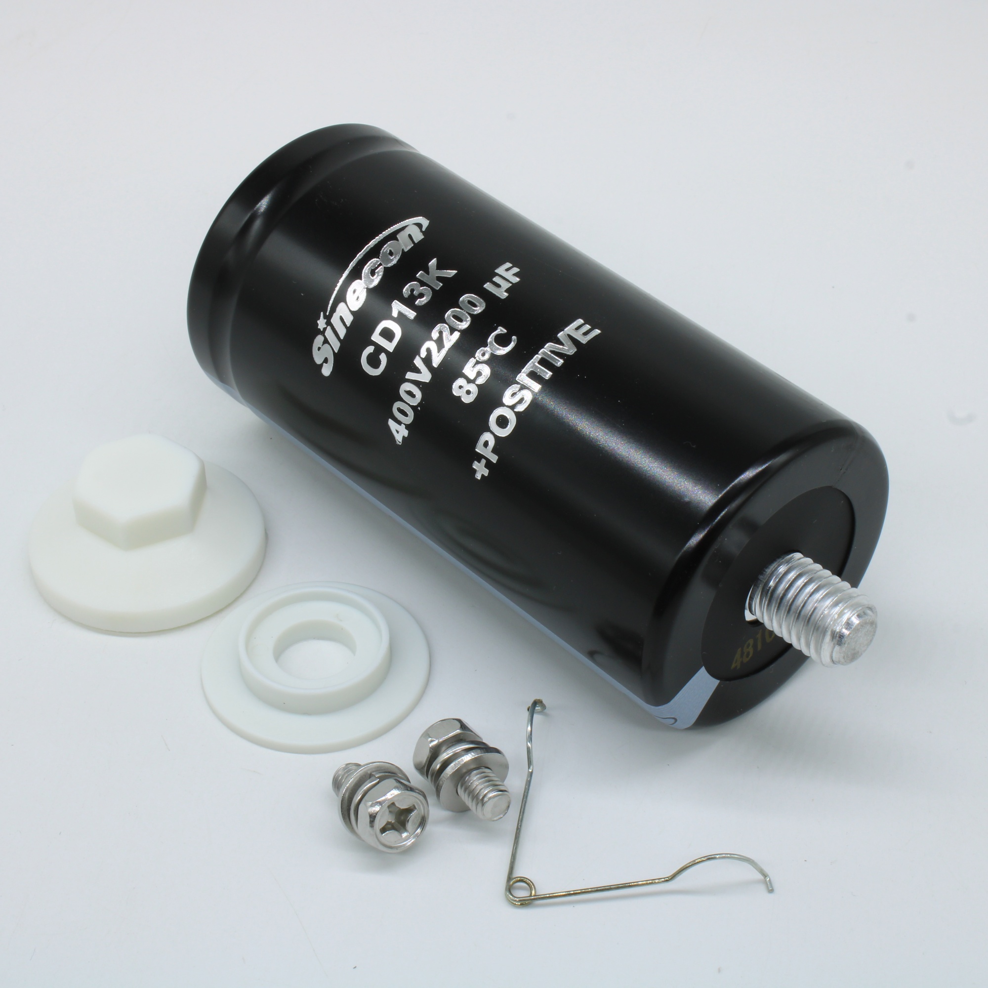 GBK222M2G51A58ZVG7S00 - Конденсатор алюминиевый электролитический с выводами под винт 400VDC 2200uF 20%  51*105mm 12000h 9.05A 12000ч  85°C