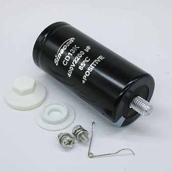 GBK222M2G51A58ZVG7S00 - Конденсатор алюминиевый электролитический с выводами под винт 400VDC 2200uF 20%  51*105mm 12000h 9.05A 12000ч  85°C