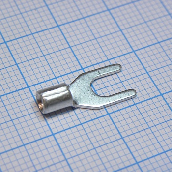 GSNB 2-4M - наконечник кабельный вилочный без изоляции d=4.3мм, сеч. пров.1.5-2.5мм2