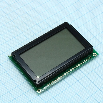 WG12864B-CFK-T#N - ЖКИ графич, 128 x 64, FSTN Positive/Transfl, подсв. LED RGB, драйвер NT7107C, VDD = 5V, 12 o`cl, -20...+70C