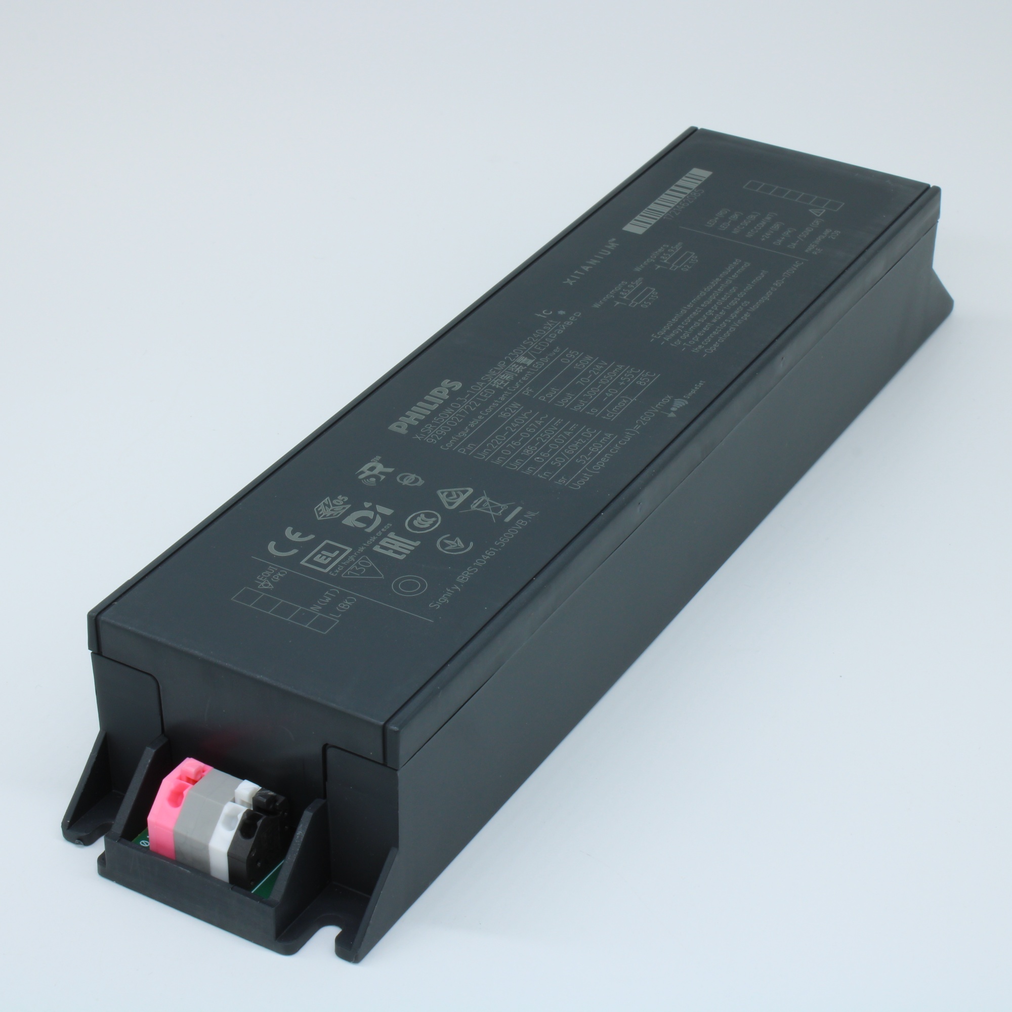 XI SR 150W 0.3-1.0A SNEMP 230V S240 SXT - AC-DC, 150Вт, ККМ, стабилизация тока, вход 80…264В AC, 50…60Гц, выход 0.3…1.05A/70…214В, в корпусе 241х59x38мм, -30…+55°С, SimpleSet, Dynadimmer, ИК-порт