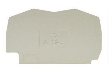 Пластина разд. TWF 2.5-4 - Разделительная пластина, для клемм WKF 2,5 / WKF 4, цвет: серый