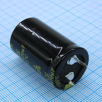 JNE2D471M10002200350 - Конденсатор алюминиевый электролитический 470мкФ 200В ±20% (22х35мм) защелкиваемые выводы 10мм 2000часов 105°C россыпь