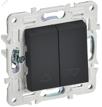 SKANDY Выключатель жалюзи 10А SK-V12G графит IEK SK-V15-0-10-K53