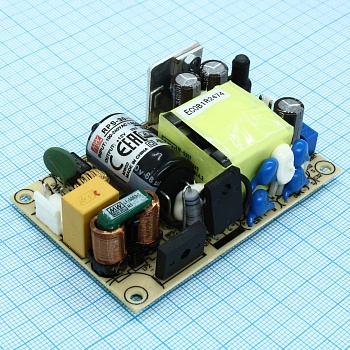 RPS-30-12 - AC-DC med, 30Вт, вход 80…264V AC, 47…63Гц, выход 12В/2.5A, рег.вых 11.4…13.2В, изоляция 4000V AC, открытая плата 76.2х50,8х24мм, -30…+70°С