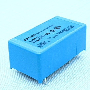 B84110A0000A005 - Сетевой фильтр 2x0.5A/250V, 2х39 мГн, 0.22 мкФ (X2), 2х4700 пФ (Y2), 56х30x23 мм, монтаж в плату