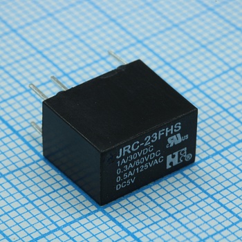 JRC-23F-HS-5VDC - Сигнальное реле 5VDC 1A SPDT (12,5x7,5x10мм) THT