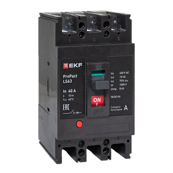 Автоматический выключатель LS63 15кА 3P 40А ProPact EKF