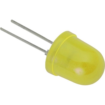 L-793YD - Светодиод 8мм/желтый/588нм/20-50мкд/60°