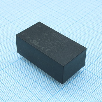 AMEL10-12SMJZ - AC/DC, 10Вт, вход 85…264В, выход 12В/0.9А, изоляция 4000В AC, КПД 81%, максимальная емкостная нагрузка не более 2000мкФ, 53.8x28.8x19мм, -25…70°C, пластик