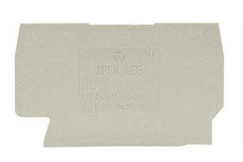 Крышка бок. APFN 4 - Крышка боковая, для клемм WKFN 4...,  цвет: серый