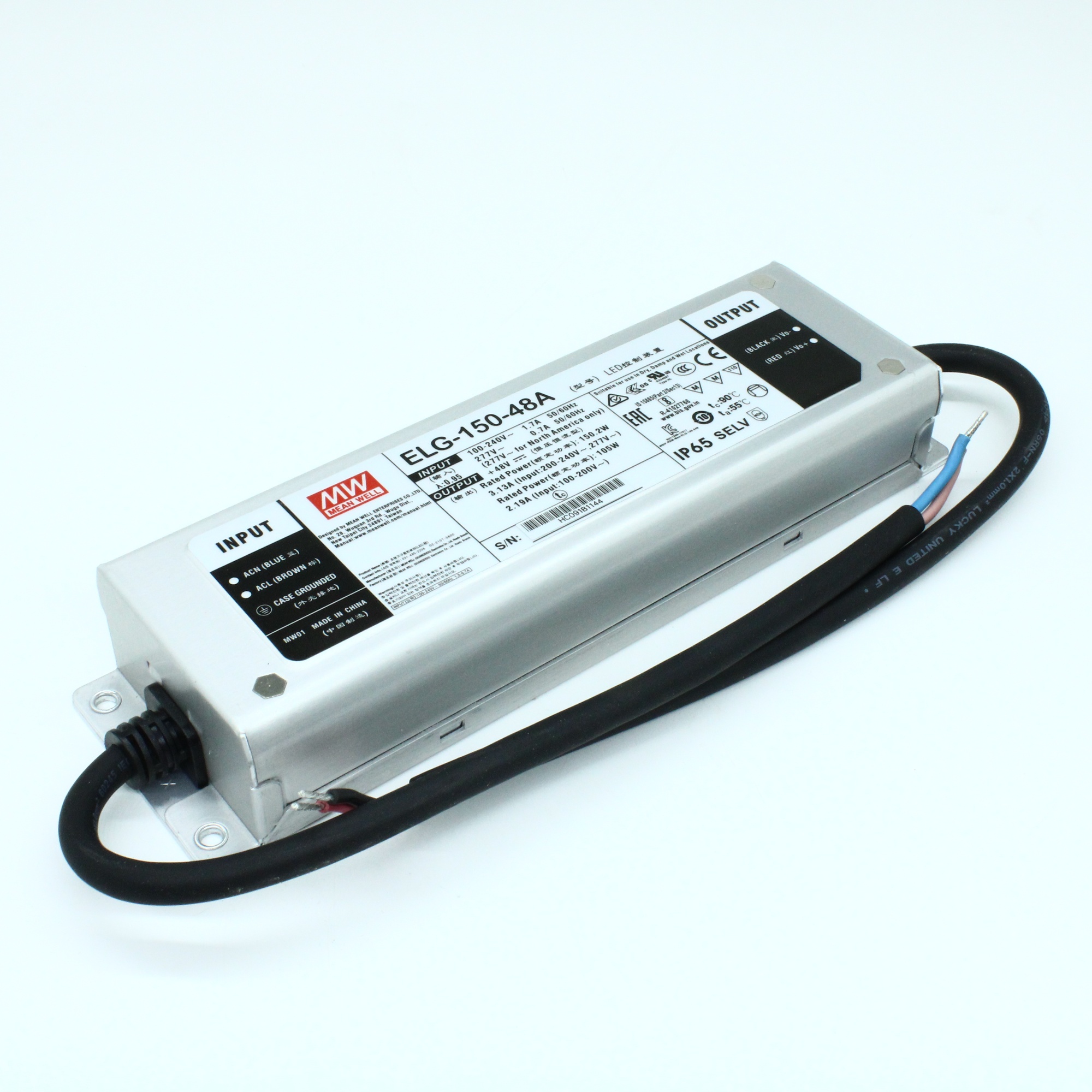 ELG-150-48A - LED Drivers Power Supplies 48V3.13A150.2W CC+CV IP65 Io/Vo Adj W/Pot