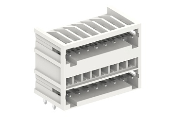 Вилочный разъем на плату 435809 - Вилочный разъем, горизонтальный, 2 этажа, на плату, шаг: 3.5 мм, 9 полюсов, фиксация на плате пайкой, исполнение: стандартное, 160V, 10A, цвет: серый Вилочный разъем на плату 435809 - Вилочный разъем, горизонтальный, 2 этажа, на плату, шаг: 3.5 мм, 9 полюсов, фиксация на плате пайкой, исполнение: стандартное, 160V, 10A, цвет: серый