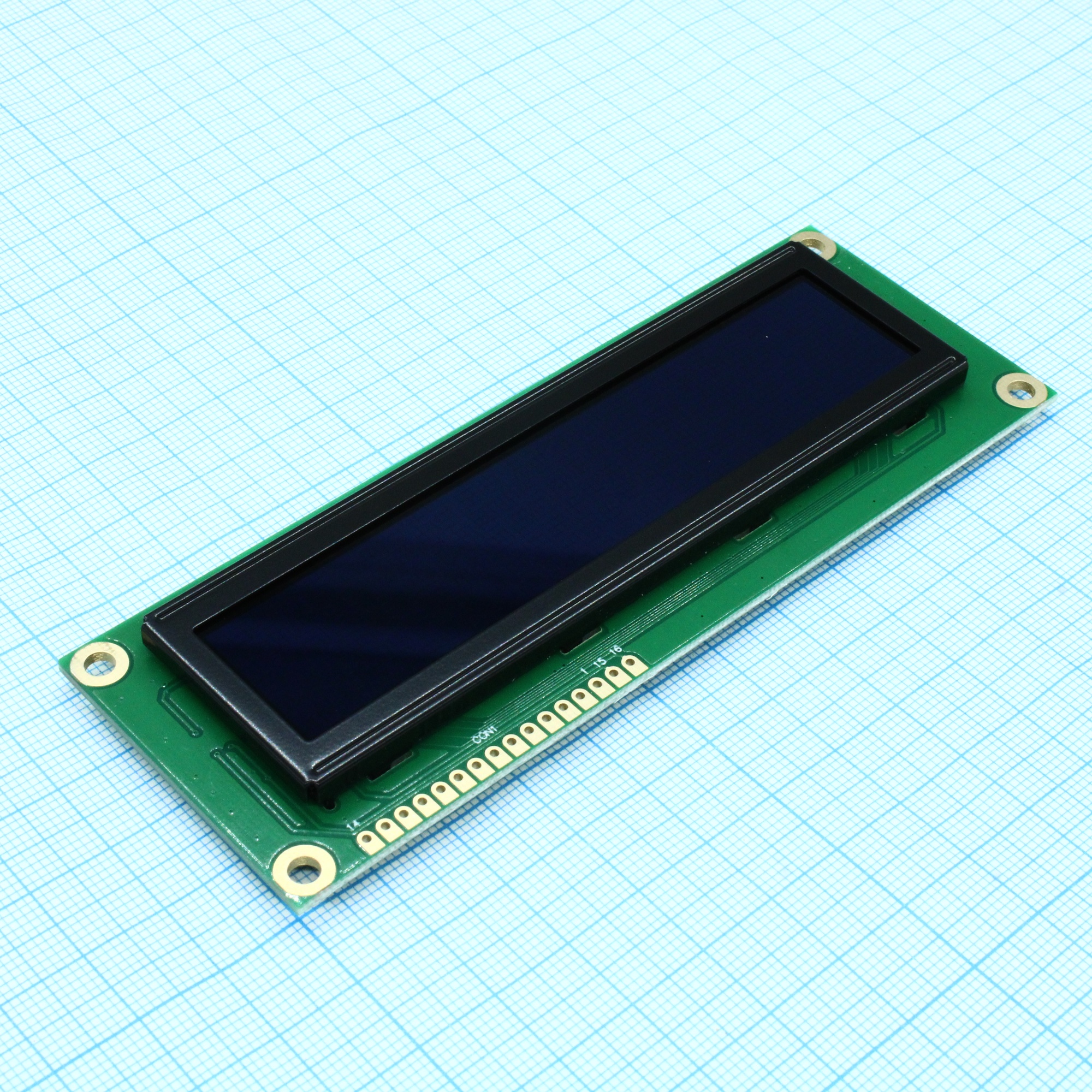 WEH001602HLPP5N00100 - OLED символьный 16х2 (1602H), желтый, 8-битный паралл. интерфейс 6800, VDD = 5В, -40...+80С