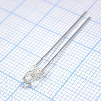 FYL-3014UBC1A - Светодиод 3мм/синий/465нм/2800мкд/прозрачный/25°