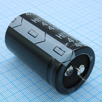 ELP471M2GBA - Конденсатор алюминиевый электролитический 470мкФ 400В ±20% (30 X 50мм) защелкиваемые выводы 10мм 2660мА 2000час 85°С россыпь