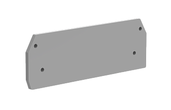 Торцевая крышка 206151 - Торцевая крышка для клемм TA4-…-2, цвет: серый