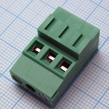 DG500H-5.08-03P-14-00A(H) - Винтовой клеммный блок c рельефной обоймой, 3 контакта. Серия DG500H-5.08