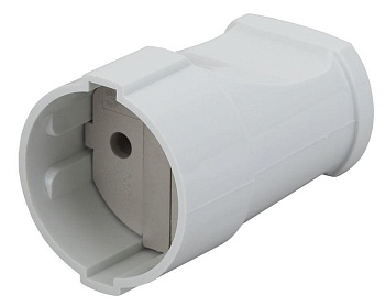 Розетка кабельная без заземл. прямая 10А бел. Rx1-W Б0039680