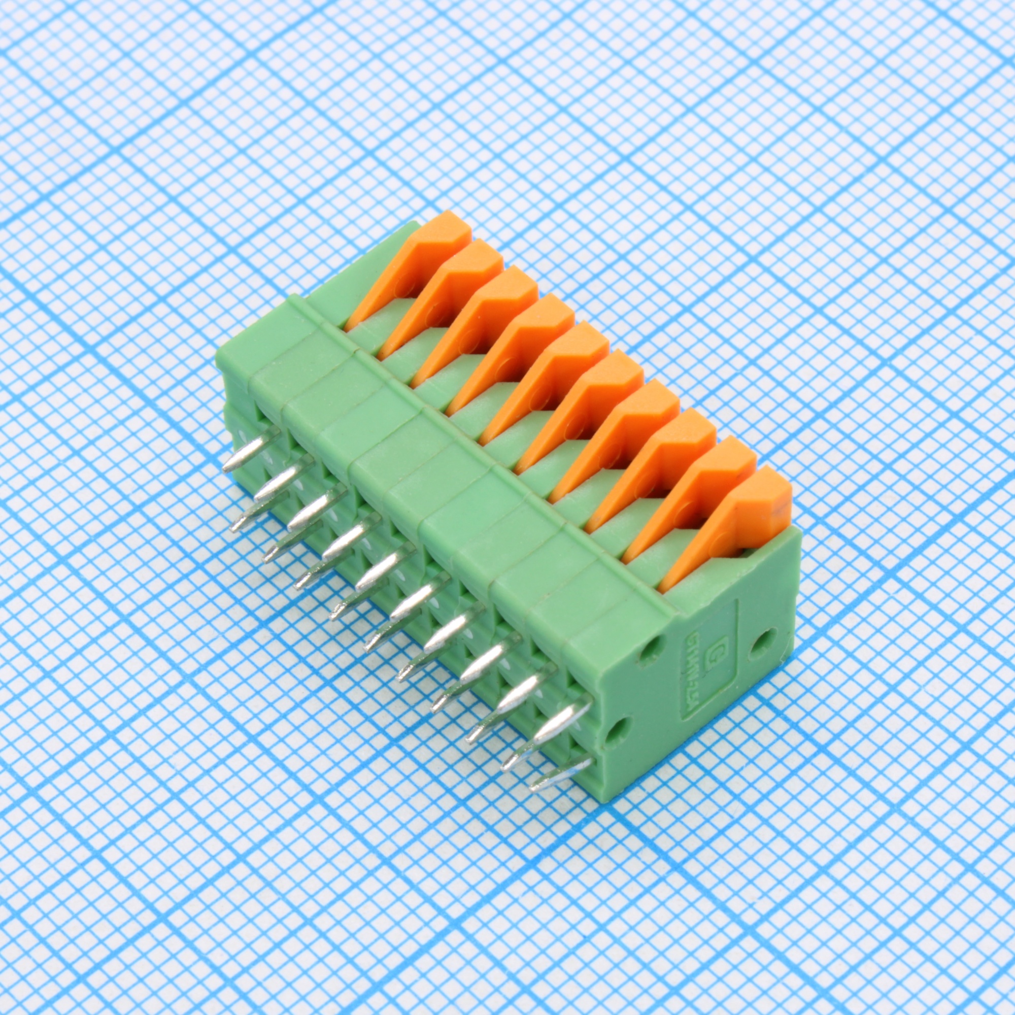 GT141V-2.54-10P-14-00 - Нажимной безвинтовой клеммный блок 10 контактов. Зажим типа торцевой контакт. Серия GT141V-2.54