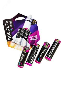 Элемент питания алкалиновый AA/LR6 Kosmos premium ROCKETS (блист.4шт) KOSLR6ROCKETS4BL